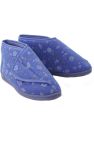 Womens/Ladies Andrea Floral Bootee Slippers - Blue