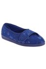 Womens/Ladies Diana Floral Slippers - Blue - Blue