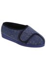 Womens/Ladies Helen Floral Superwide Slippers - Blueberry - Blueberry