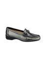Barrington Ladies Loafer Slip On Shoes - Pewter