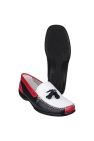 Biddlestone Ladies Moccasin/Womens Shoes - White/Navy/Red - White/Navy/Red