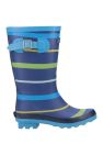Cotswold Boys Stripe Wellington Boot (Blue/Green/Yellow)