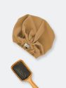 Machine Washable 100% Silk Hair Turban For Sleeping in Terra Cotta Tan