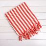 Coral Stripe Turkish Towel