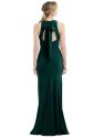 Cutout Open-Back Halter Maxi Dress with Scarf Tie - 3084
