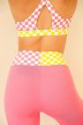Starla Sports Bra - Checked Out (Pink/Yellow)