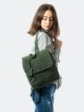 Mod 238 Backpack in Leather Suede Green