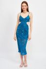 Zuri Mesh Maxi Dress - Blue Swirl