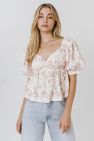 Textured Floral Top