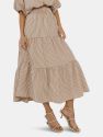 Tiered Maxi Skirt - Brown