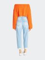 Super High Rise Non-Stretch Relaxed Mom Jeans - Light Blue