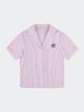 Masseria Cecile Short Sleeve Shirt - Lavender White Stripe