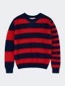 Striped Boxy Knit - Red/ Navy