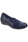 Fleet & Foster Womens/Ladies Limba Elasticated Wedge Shoes - Navy