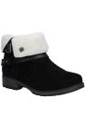 Womens/Ladies Leather Soda Ankle Boots (Black) - Black