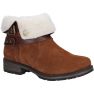 Womens/Ladies Leather Soda Ankle Boots - Tan - Tan