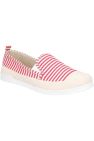 Womens/Ladies Paradise Nautical Espadrille Loafer  - Red - Red