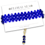 Signature Double CRISSxCROSS™ Bracelet In Deep Blue Bellflowers - Luxe Edition - Deep Blue