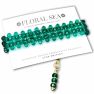 Signature Double CRISSxCROSS™ Bracelet In Emerald Roses - Luxe Edition - Emerald Green