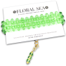 Signature Double CRISSxCROSS™ Bracelet In Pastel Green Dahlias - Luxe Edition - Light Green