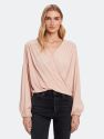 Check on It Pleated Wrap Top - Pink