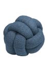 Boucle Fleece Knotted Throw Pillow - Blue - Blue