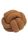 Furn Boucle Fleece Knotted Throw Pillow (Ginger) (One Size) - Ginger