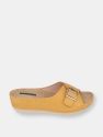 Justina Yellow Wedge Sandals