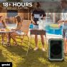 Innovative Concepts MPA2400GRAY Portable Rolling Powered Speaker with Bluetooth