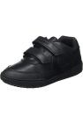 Geox Boys Poseido Leather School Shoes (Black) - Black