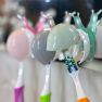 Clicker Toothbrush Holder 3 Pc. Set Assorted Colors