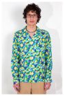 'Arenas' Camp Collar Blue Floral Dream Print Long Sleeve Shirt - Multi