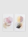 Dimensional Abstract Canvas Art, Set Of 2 - Pink