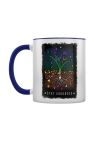 Grindstore Mystical Roots Stay Grounded Inner Two Tone Mug (White/Blue) (One Size) - White/Blue