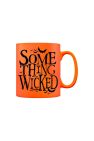 Grindstore Something Wicked Halloween Mug (Neon Orange/Black) (One Size) - Neon Orange/Black