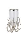 Hurricane Octopus Candle Lantern - 47cm x 38cm x 35cm - Silver