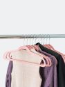 10 Piece Velvet Hanger, Pink