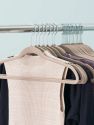 Flocked Velvet Suit Hanger, (Pack of 25), Grey