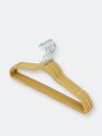 Slip-Proof Snag-Free Ultra Slim Velvet Hanger with Rotating Steel Hook,  (Pack of 10), Camel