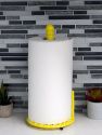 Sunflower Free-Standing Cast Iron Paper Towel Holder with Dispensing Side Bar, Yellow