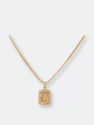 Two Way Initial Tag Necklace - Gold