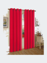 2 Panels Solid Grommet Faux Silk Window Curtain Drapes Treatment