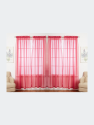 4-Pack Value Solid Sheer Window Curtain Panels