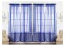4-Pack Value Solid Sheer Window Curtain Panels - Navy Blue