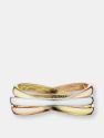 Tri - Color Trinity Ring - 14K Yellow Gold