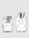 Food & Snack On The Go Glass Jars, Set of 2 - Clear