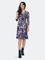 Banded Perfect Wrap Dress in Retro Floral - Retro Floral