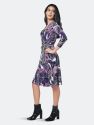 Banded Perfect Wrap Dress in Retro Floral