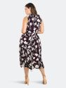 Mindy Shirred Dress in Pressed Tulips Fig