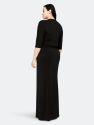 Perfect Wrap Maxi Dress in Black Crepe (Curve)